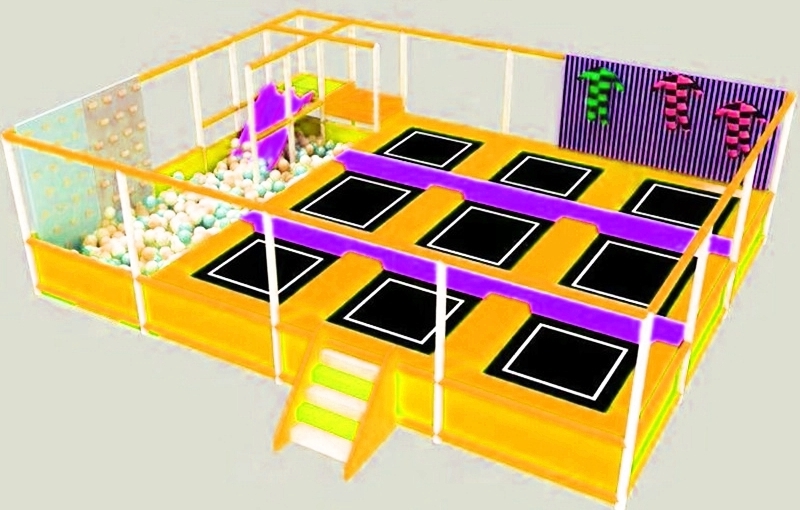 Công viên bạt nhún KVCTP0145 - Trampoline park Sàn nhún nhảy Model Trampoline Kinh Bắc