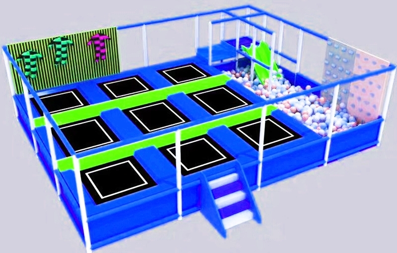 Công viên bạt nhún KVCTP0145 - Trampoline park Sàn nhún nhảy Model Trampoline Kinh Bắc