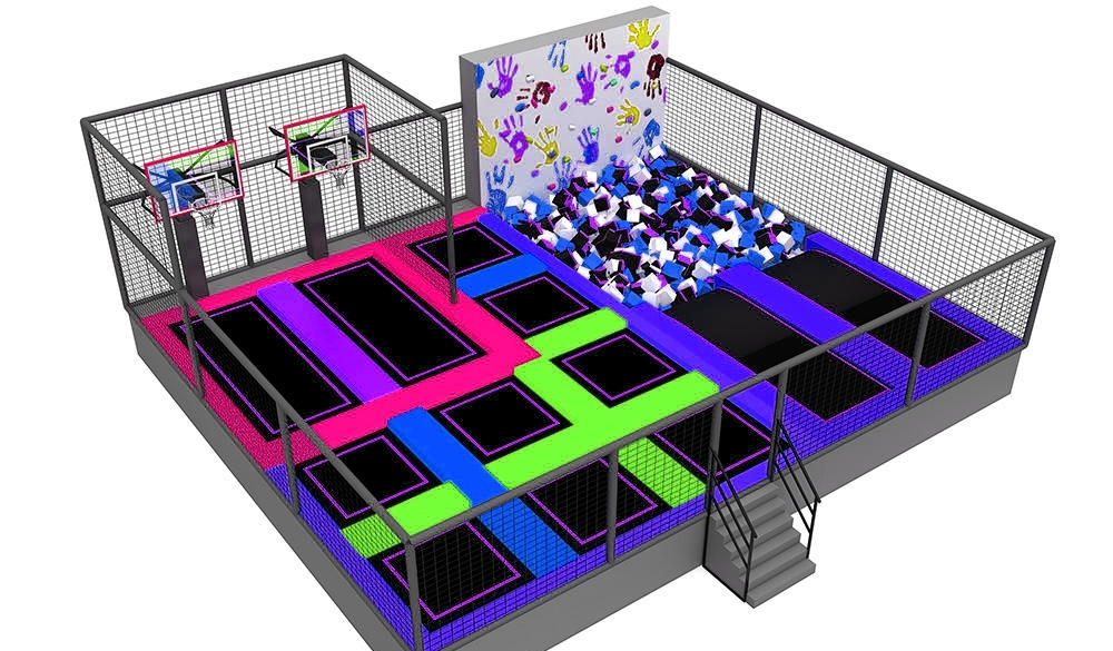 Công viên bạt nhún KVCTP0151 - Trampoline park Sàn nhún nhảy Model Trampoline Kinh Bắc