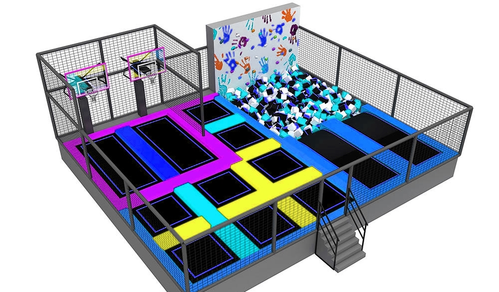 Công viên bạt nhún KVCTP0151 - Trampoline park Sàn nhún nhảy Model Trampoline Kinh Bắc