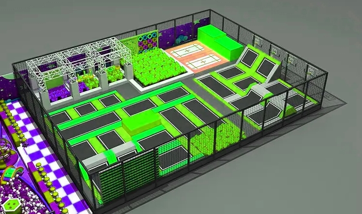 Trampoline Park KVCTP3503- Đấu trường bạt nhún -Công viên bạt nhún nhảy tổ hợp vui chơi giải trí