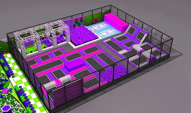 Trampoline Park KVCTP3503- Đấu trường bạt nhún -Công viên bạt nhún nhảy tổ hợp vui chơi giải trí