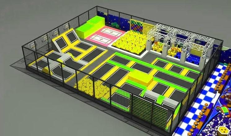 Trampoline Park KVCTP3503- Đấu trường bạt nhún -Công viên bạt nhún nhảy tổ hợp vui chơi giải trí