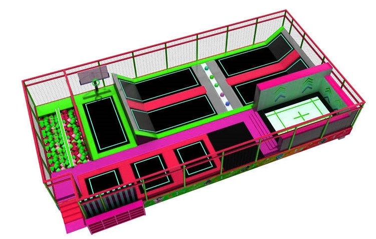 Khu vui chơi KVCTP0163- Trampoline park Sàn nhún nhảy Model Trampoline Kinh Bắc