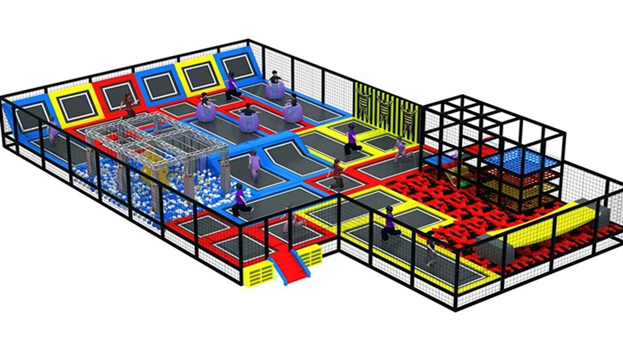 Đấu trường nhún nhảy KVCTP3504- Công viên bạt nhún -Trampoline park tổ hợp vui chơi giải trí