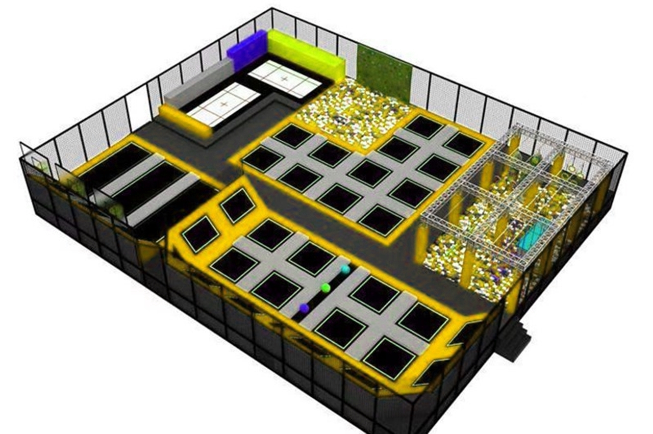 Đấu trường nhún nhảy KVCTP3512- Công viên bạt nhún -Trampoline park tổ hợp vui chơi giải trí