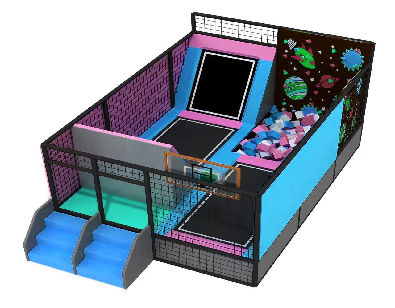 Trampoline Park KVCTP0170- Khu vui chơi công viên bạt nhún - Sàn nhún nhảy vui nhộn