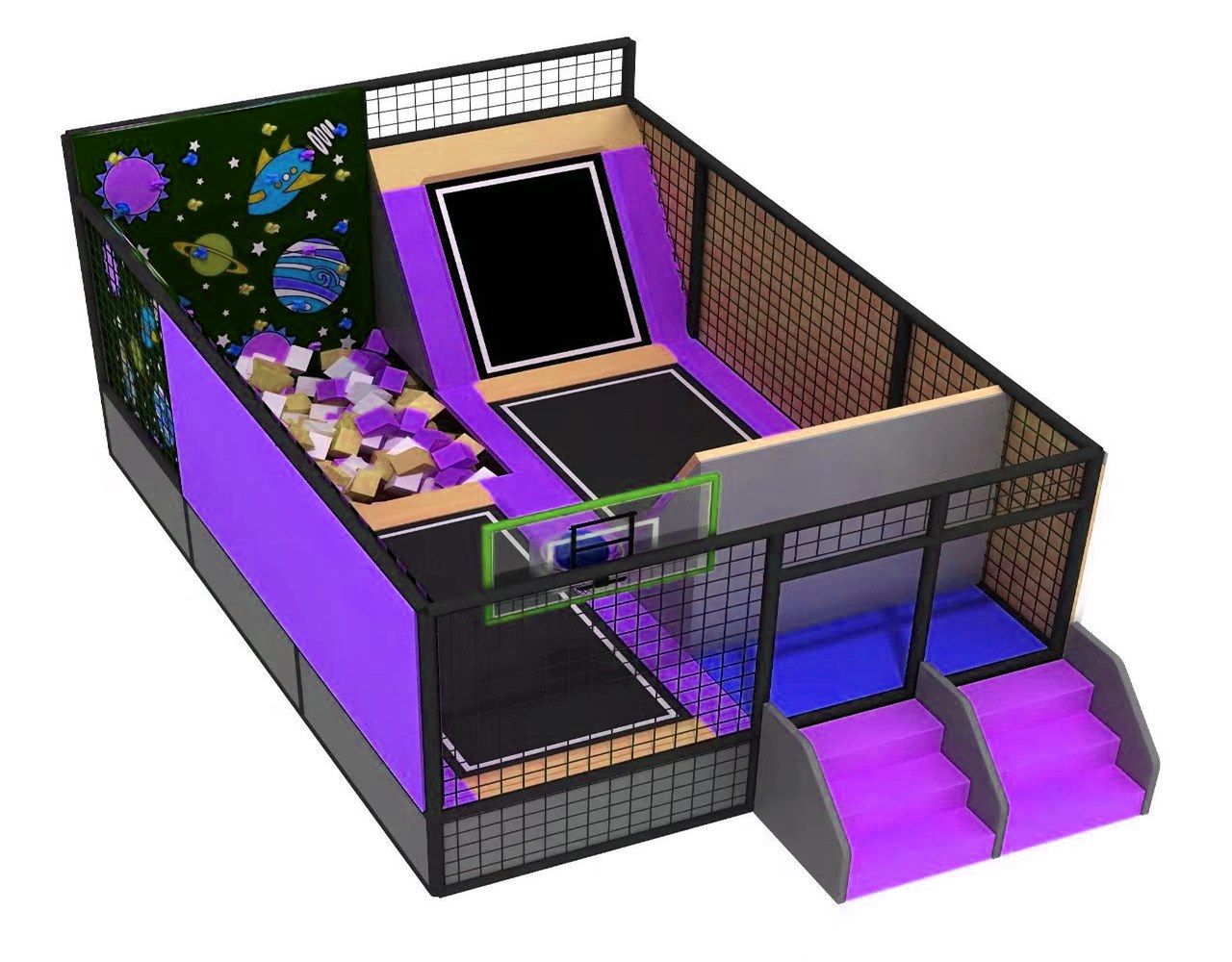 Trampoline Park KVCTP0170- Khu vui chơi công viên bạt nhún - Sàn nhún nhảy vui nhộn