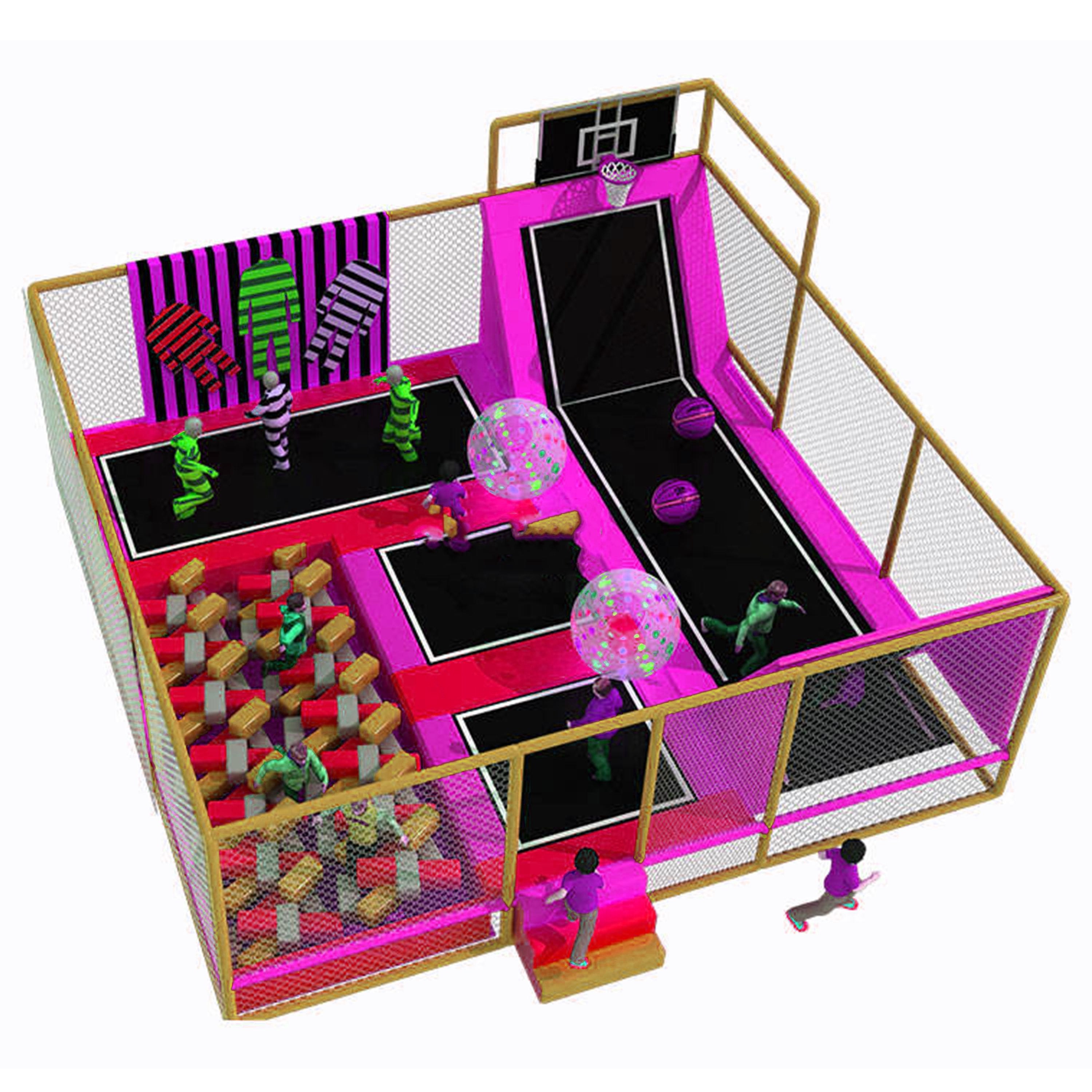 Khu vui chơi KVCTP0160- Trampoline park Sàn nhún nhảy Model Trampoline Kinh Bắc