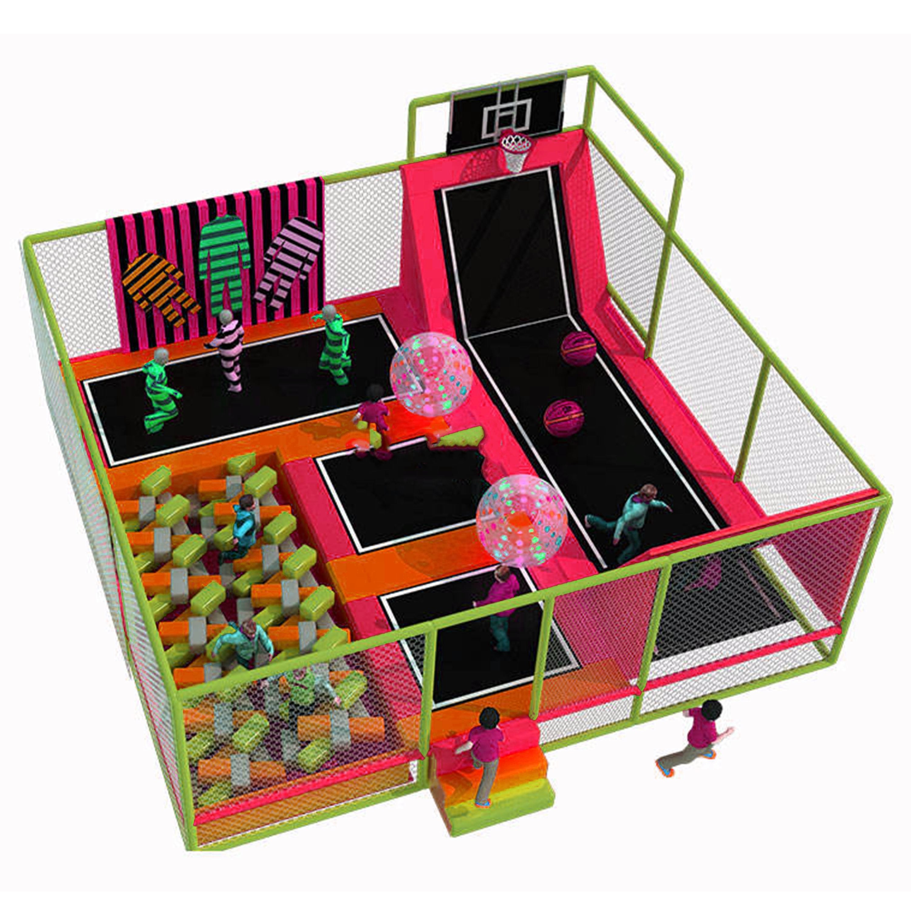 Khu vui chơi KVCTP0160- Trampoline park Sàn nhún nhảy Model Trampoline Kinh Bắc