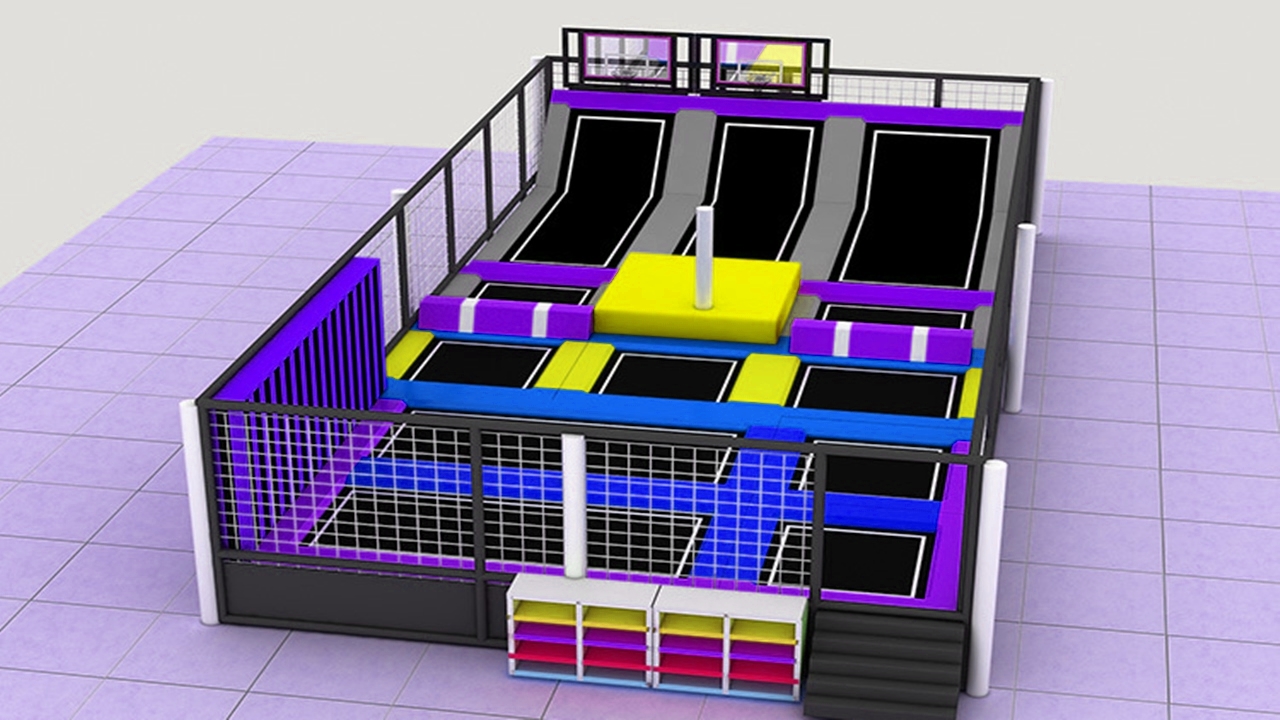 Công viên bạt nhún KVCTP0149- Trampoline park Sàn nhún nhảy Model Trampoline Kinh Bắc