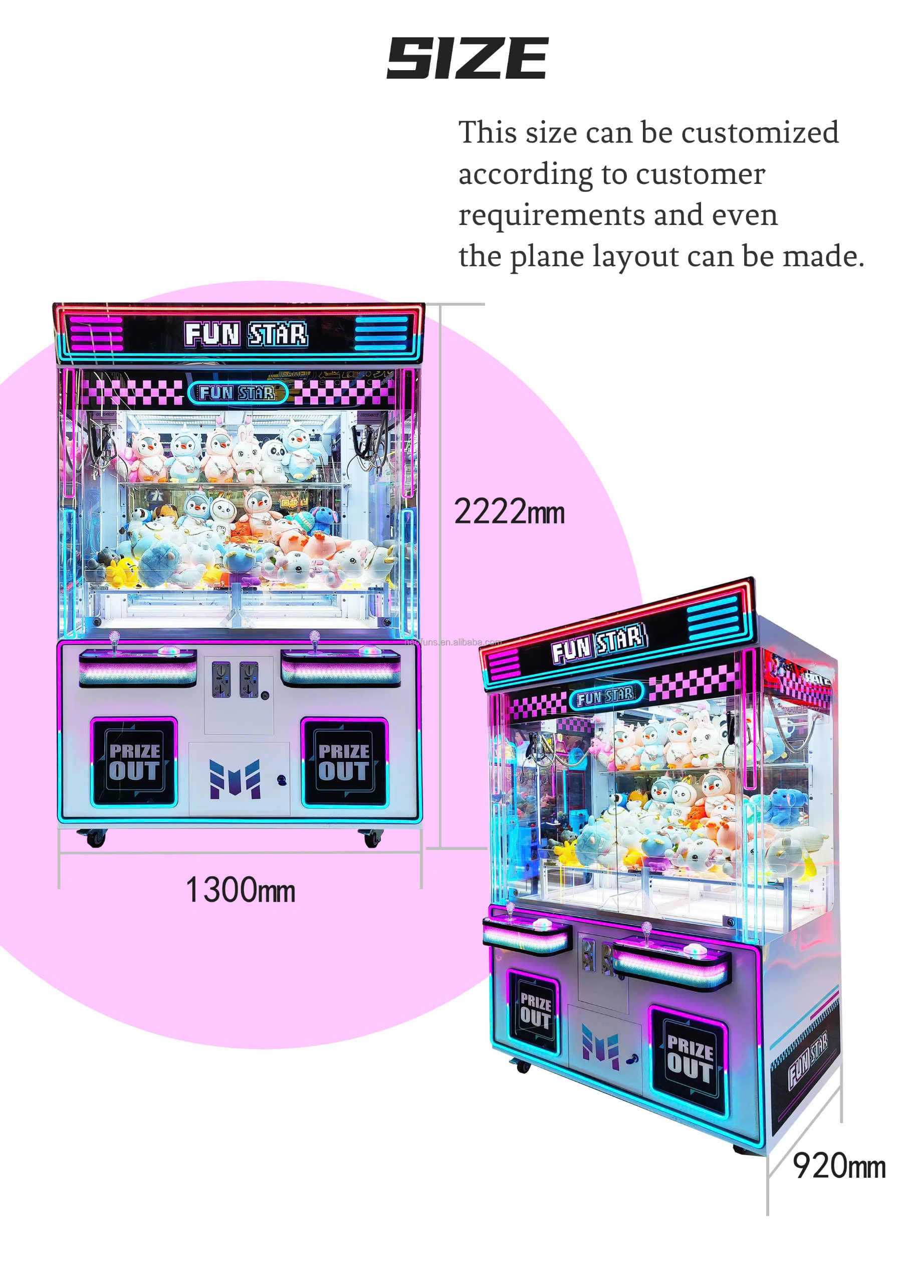 Máy gắp gấu - Máy game găp thú giải trí FUN STAR 2 người chơi MGGKB10 Đồ Chơi Kinh Bắc 2025