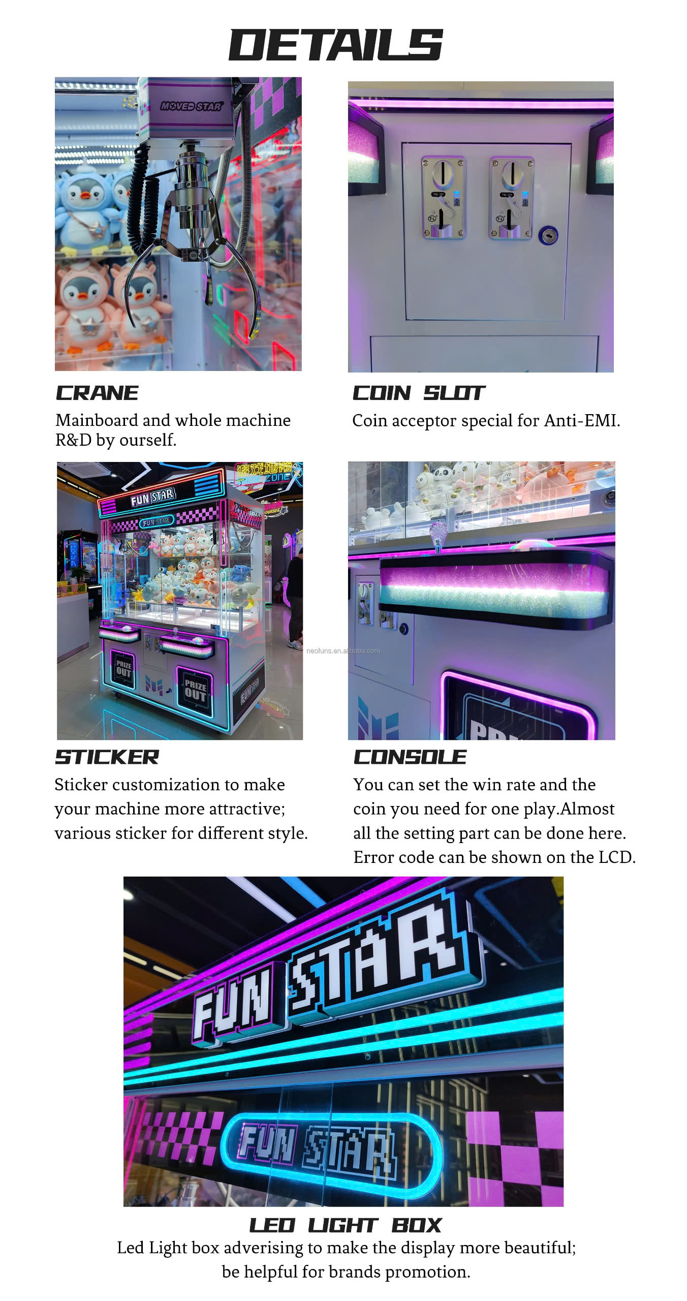 Máy gắp gấu - Máy game găp thú giải trí FUN STAR 2 người chơi MGGKB10 Đồ Chơi Kinh Bắc 2025