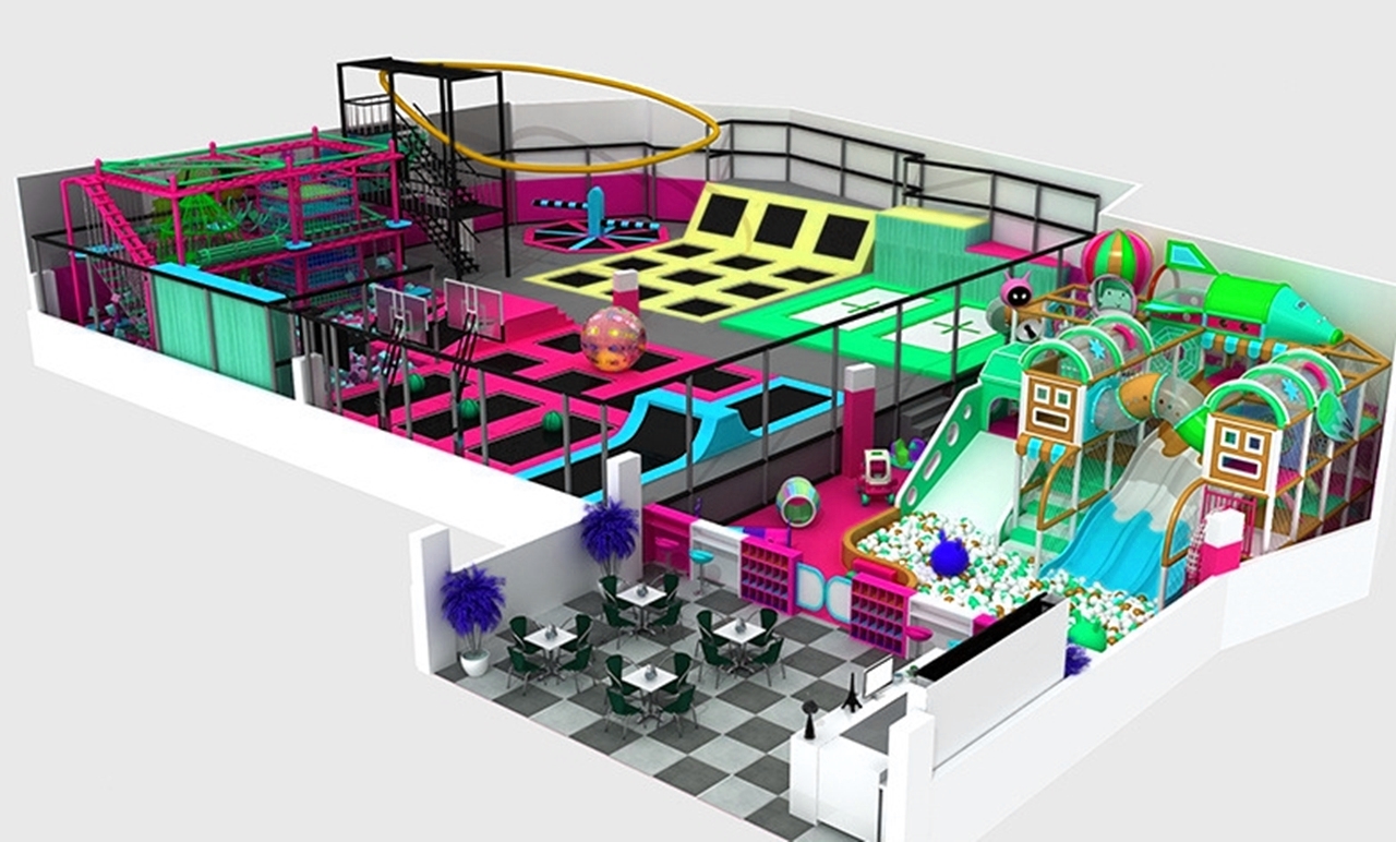 Khu Trampoline park KVCTP5939- Trampoline Arena chuẩn quốc tế - Công viên bạt nhún thể thao