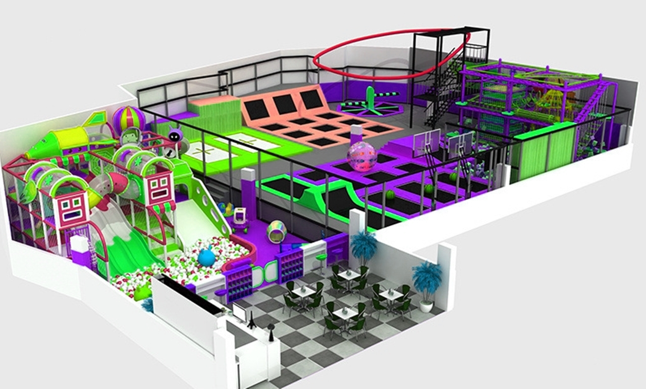 Khu Trampoline park KVCTP5939- Trampoline Arena chuẩn quốc tế - Công viên bạt nhún thể thao