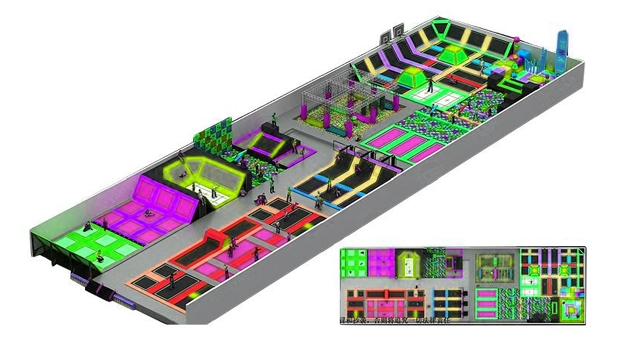 Khu Trampoline park KVCTP5940- Trampoline Arena chuẩn quốc tế - Công viên bạt nhún thể thao