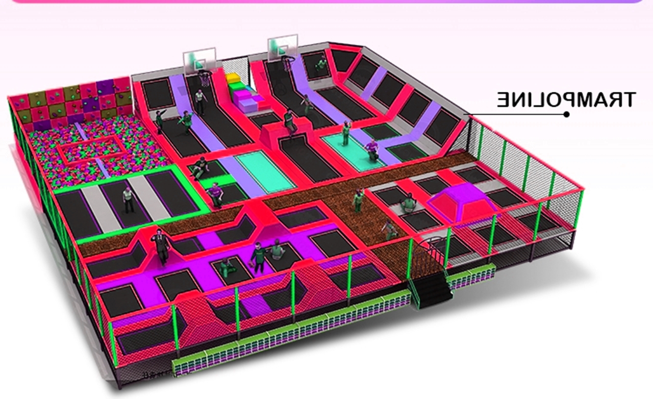 Đấu trường nhún nhảy KVCTP5921- Trampoline galaxy arena chuẩn quốc tế - Công viên bạt nhún thể thao