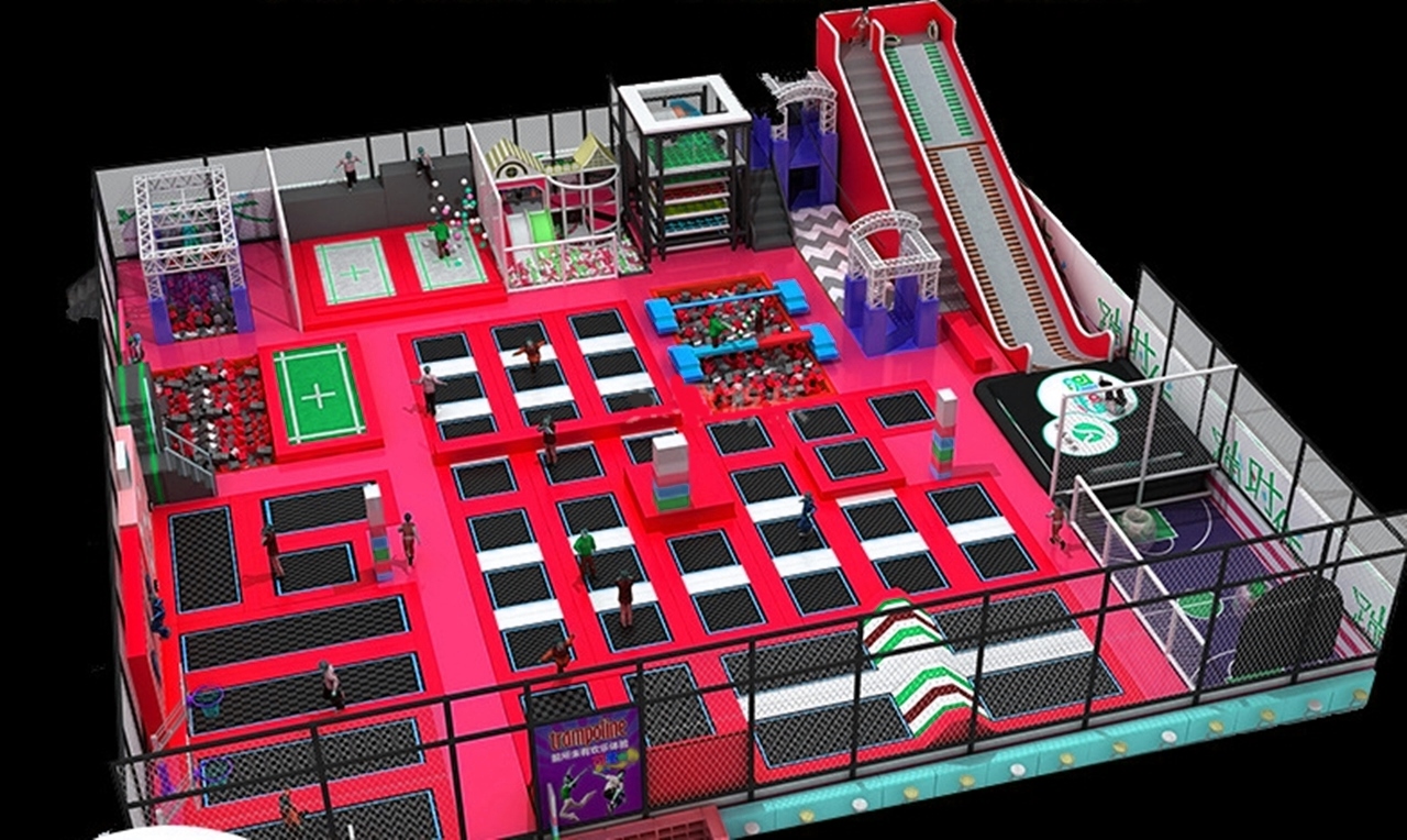 Đấu trường nhún nhảy KVCTP5923- Trampoline galaxy arena chuẩn quốc tế - Công viên bạt nhún thể thao