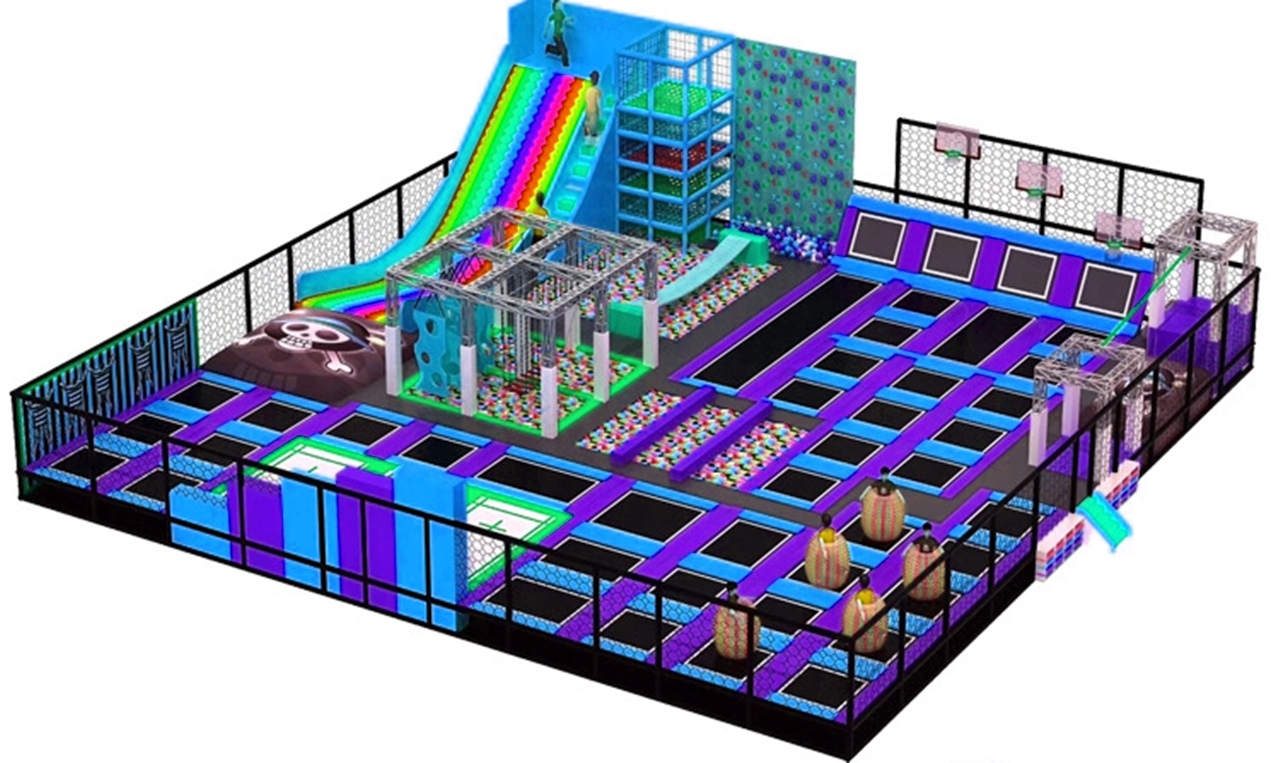 Đấu trường nhún nhảy KVCTP5924- Trampoline galaxy arena chuẩn quốc tế - Công viên bạt nhún thể thao