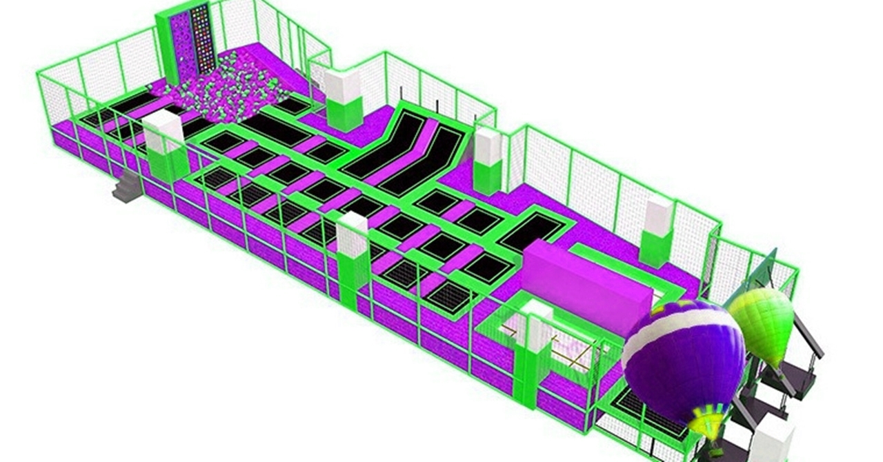 Khu Trampoline park KVCTP5941- Trampoline Arena chuẩn quốc tế - Công viên bạt nhún thể thao