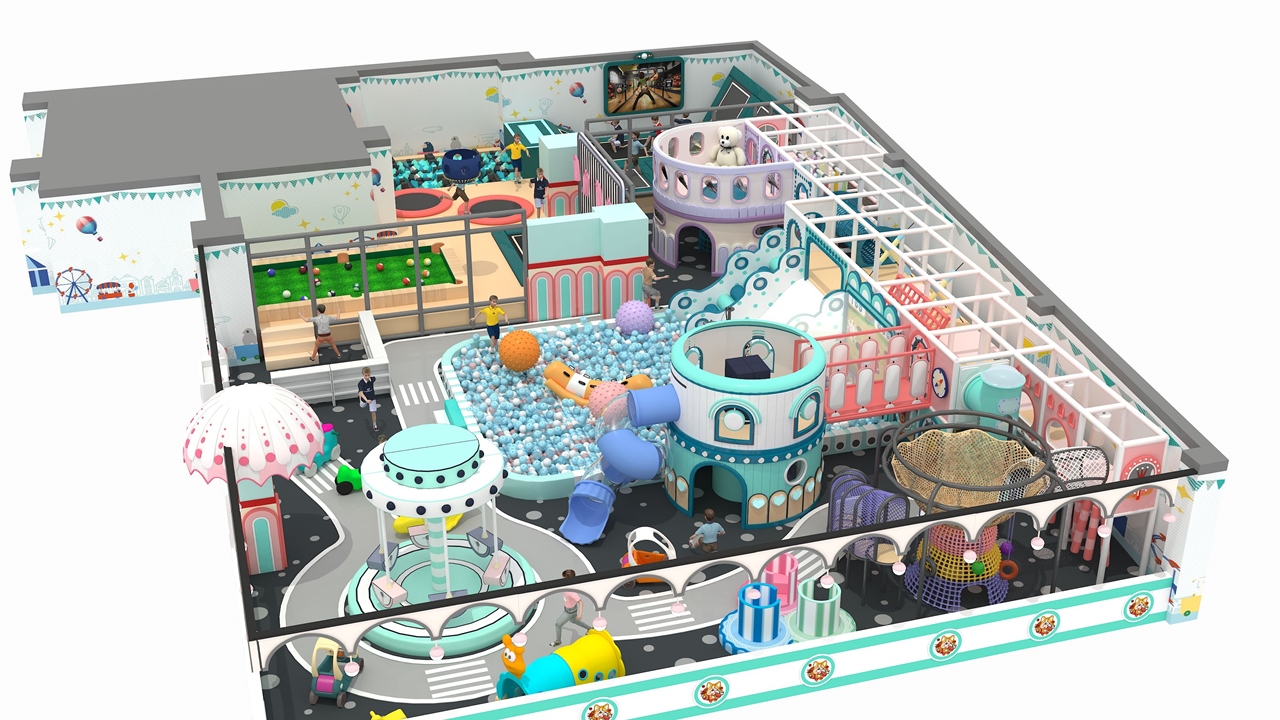 Báo giá khu vui chơi - KVCTE3504 liên hoàn nhà bóng trong nhà - Indoor playground