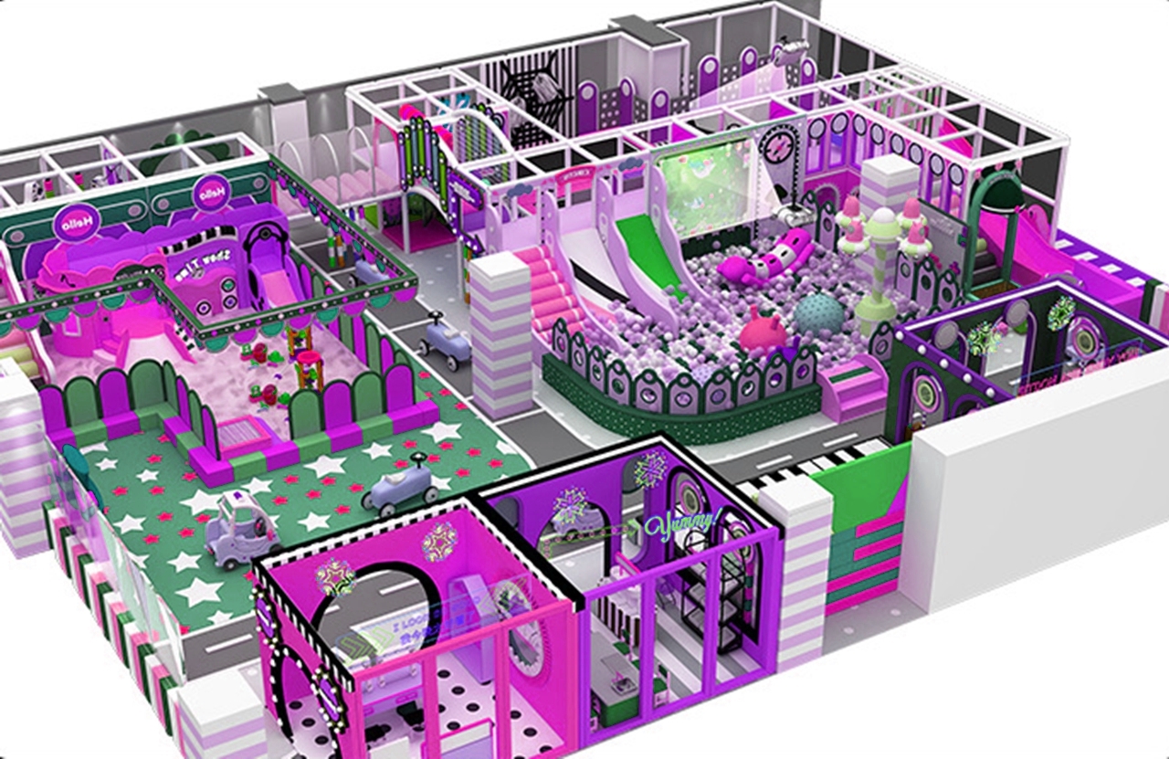 Nhà bóng liên hoàn KVCTE3539- Báo giá chi tiết trọn gói khu vui chơi giải trí trong nhà - Indoor PlayGround