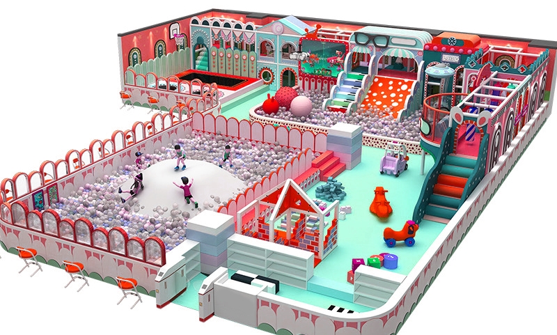 Thiết kế khu vui chơi KVCTE13102- Khu vui chơi liên hoàn cầu trượt nhà bóng - Indoor PlayGround