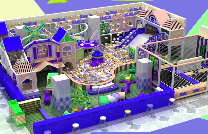 Indoor Playground KVCTE13115- Khu vui chơi liên hoàn cầu trượt nhà bóng - Indoor PlayGround