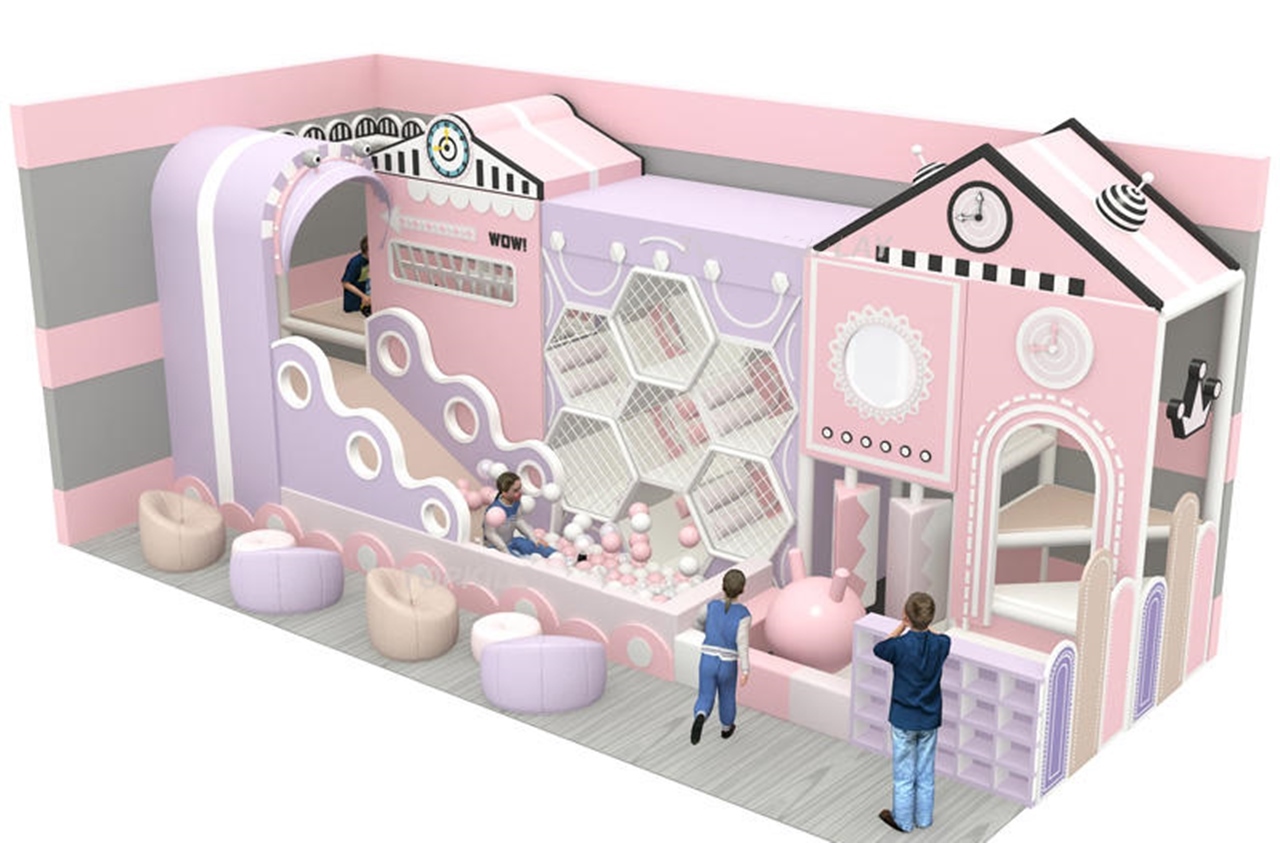 Báo giá khu nhà bóng liên hoàn KVCTE0107 tổ ong phong cách - Indoor playground KVCTE0107