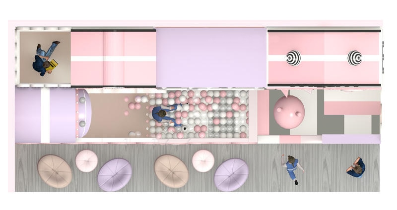 Báo giá khu nhà bóng liên hoàn KVCTE0107 tổ ong phong cách - Indoor playground KVCTE0107