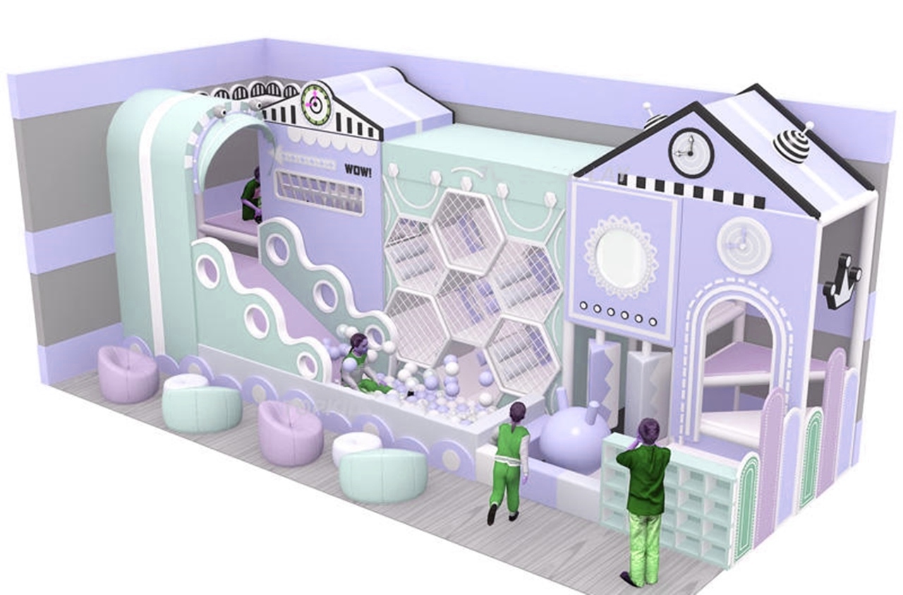 Báo giá khu nhà bóng liên hoàn KVCTE0107 tổ ong phong cách - Indoor playground KVCTE0107