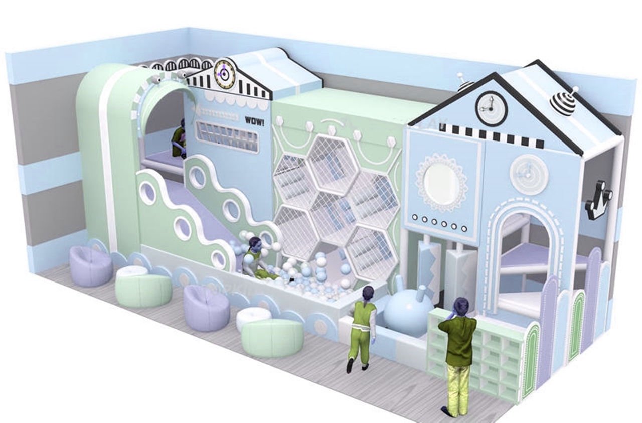 Báo giá khu nhà bóng liên hoàn KVCTE0107 tổ ong phong cách - Indoor playground KVCTE0107