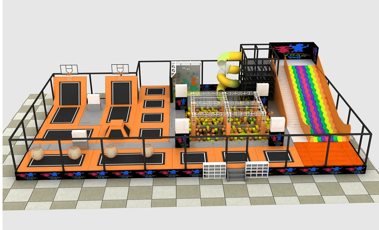 Đấu trường nhún nhảy KVCTP3508- Công viên bạt nhún -Trampoline park tổ hợp vui chơi giải trí