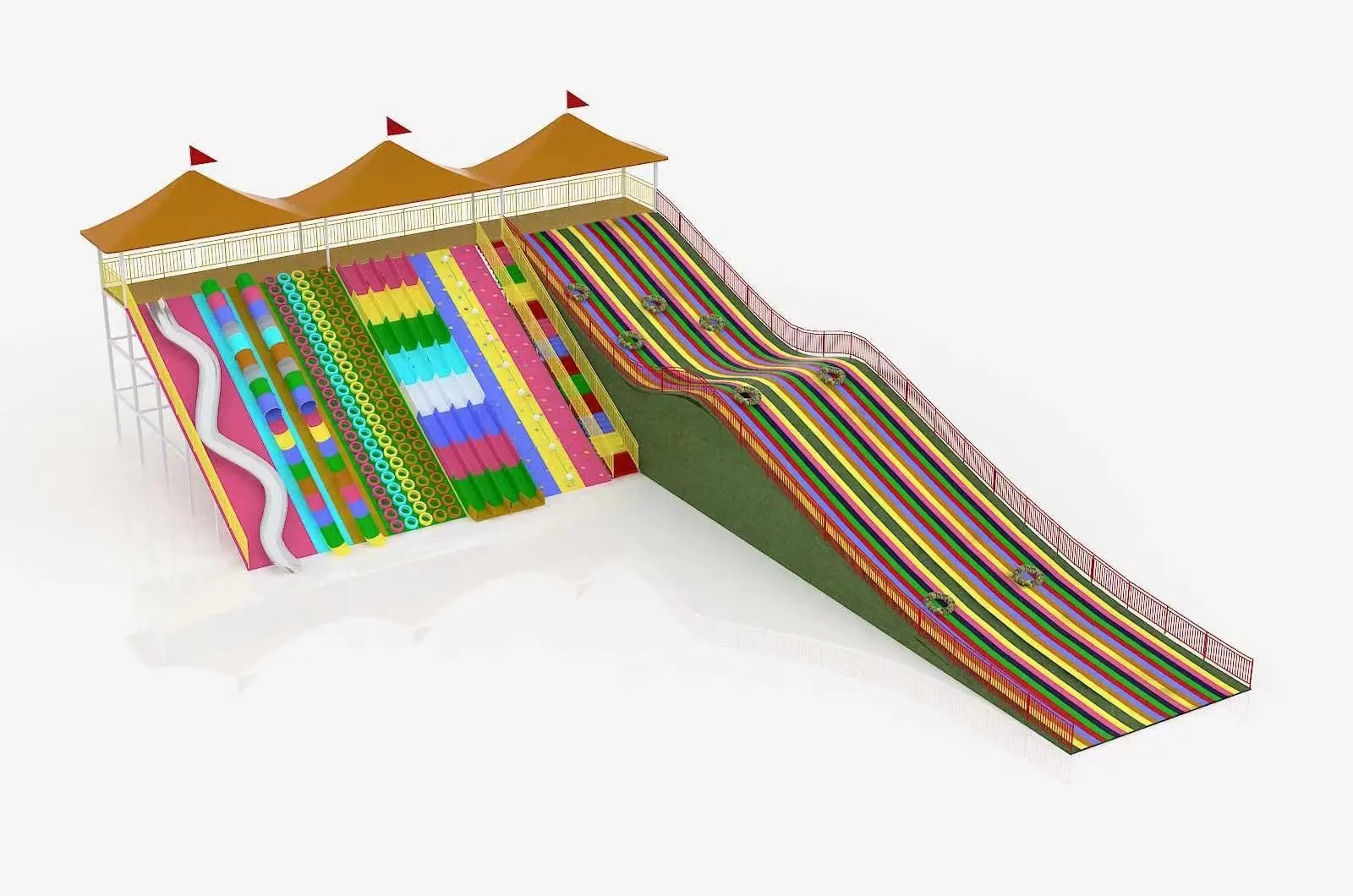 Trò chơi bốn mùa rộng lớn trượt cầu vồng TBMKB giải trí trong công viên trò chơi ngoài trời