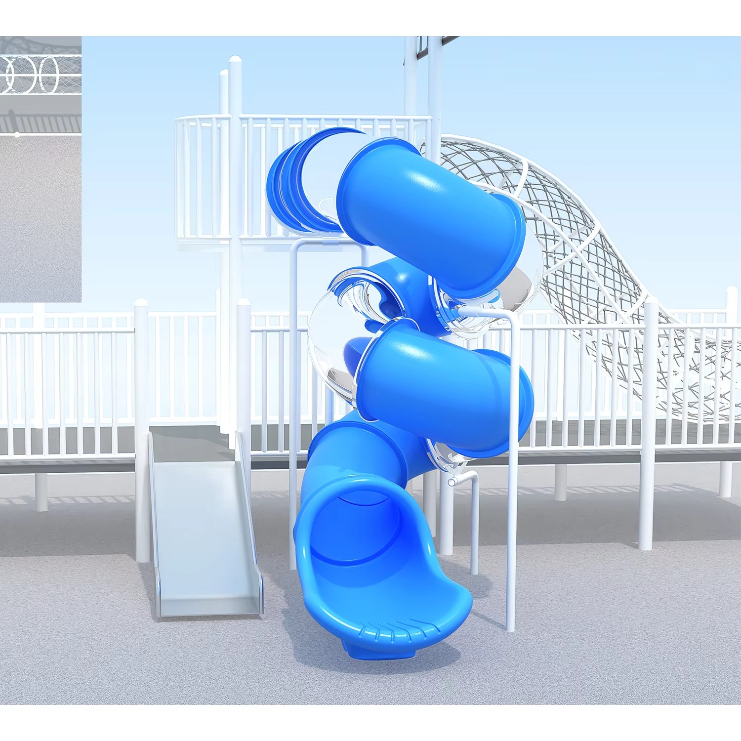 Máng trượt xoắn ống kín 3 tầng MTXKB03 Dochoikinhbac Trò chơi khu vui chơi giải trí