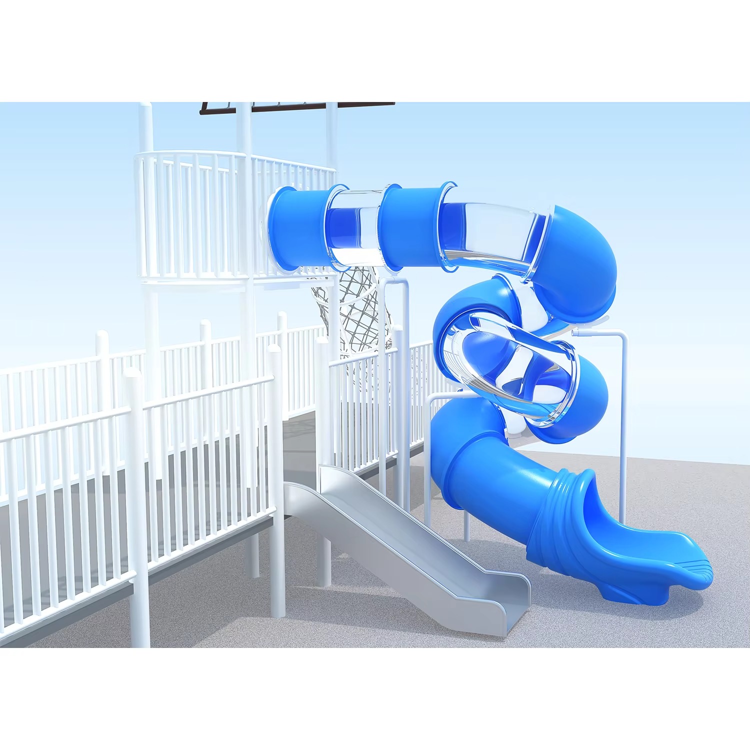 Máng trượt xoắn ống kín 3 tầng MTXKB03 Dochoikinhbac Trò chơi khu vui chơi giải trí