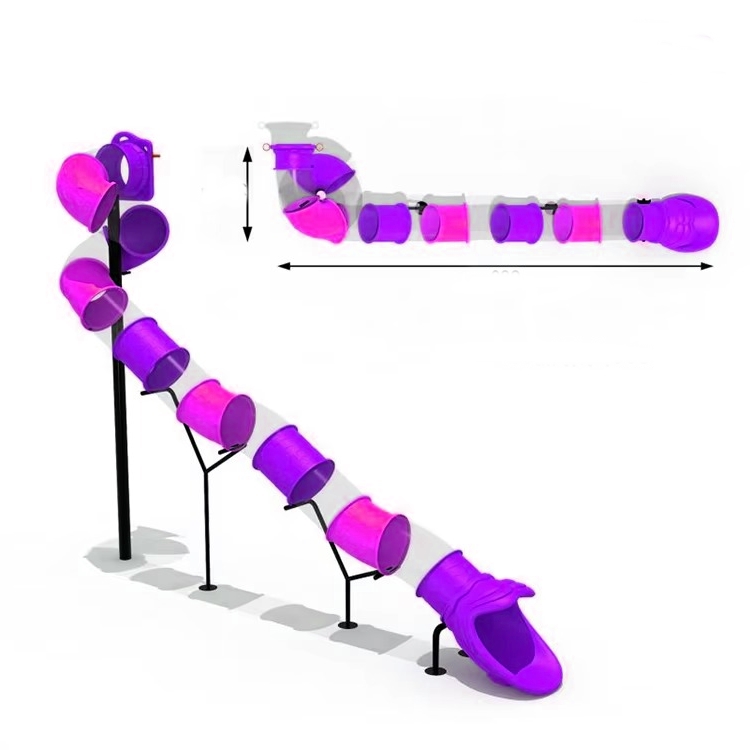 Máng trượt xoắn ống kín 4 tầng MTXKB08 Dochoikinhbac Trò chơi khu vui chơi giải trí