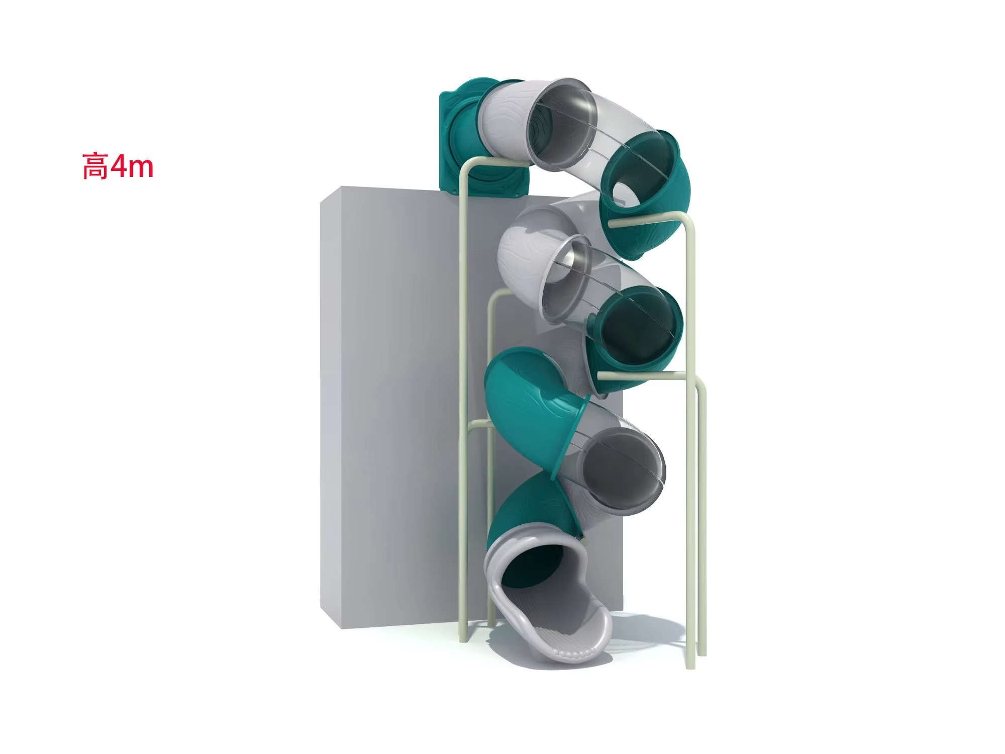 Máng trượt xoắn ống kín 3 tầng MTXKB03 Dochoikinhbac Trò chơi khu vui chơi giải trí