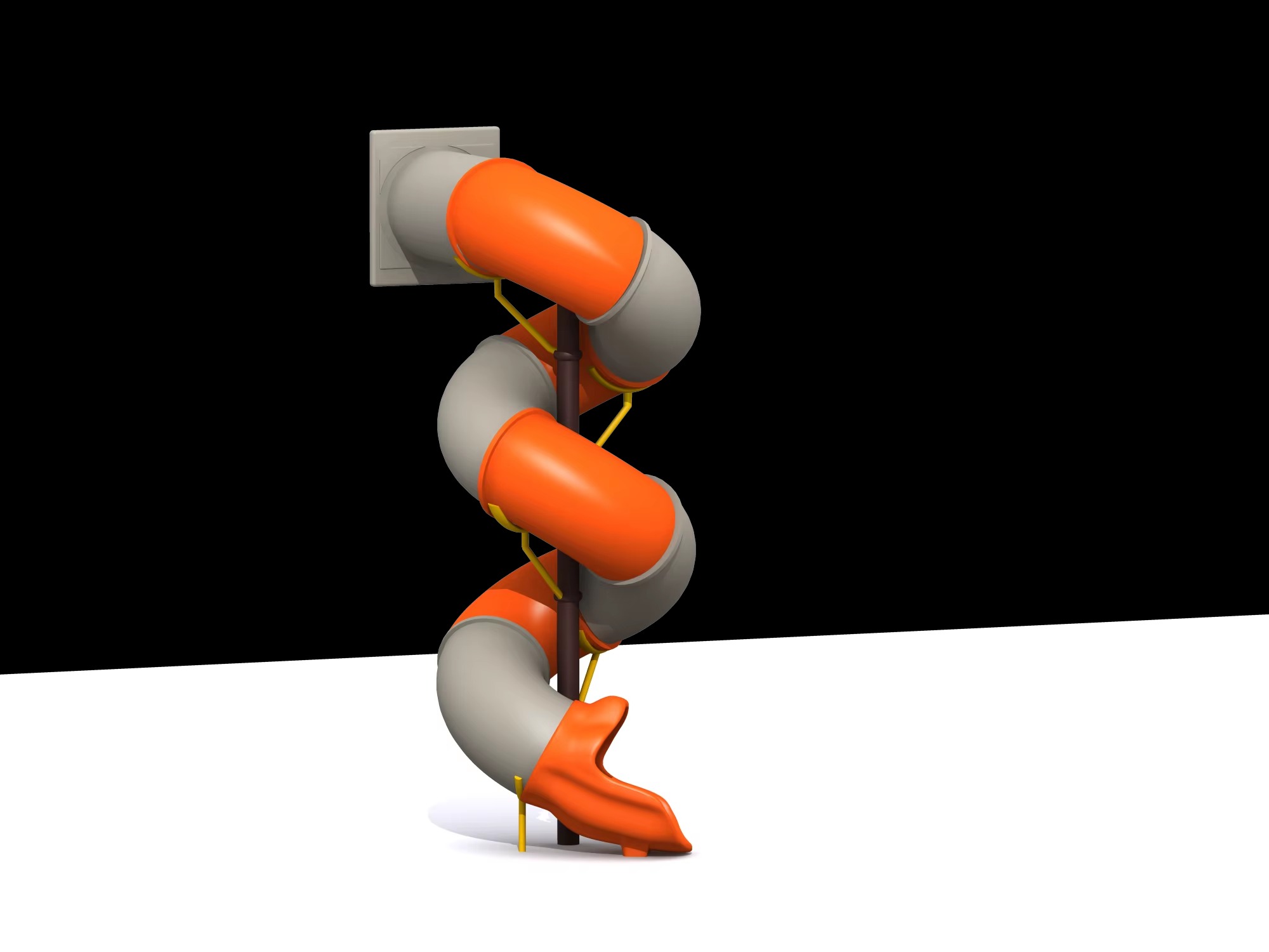 Máng trượt xoắn ống kín 3 tầng MTXKB03 Dochoikinhbac Trò chơi khu vui chơi giải trí