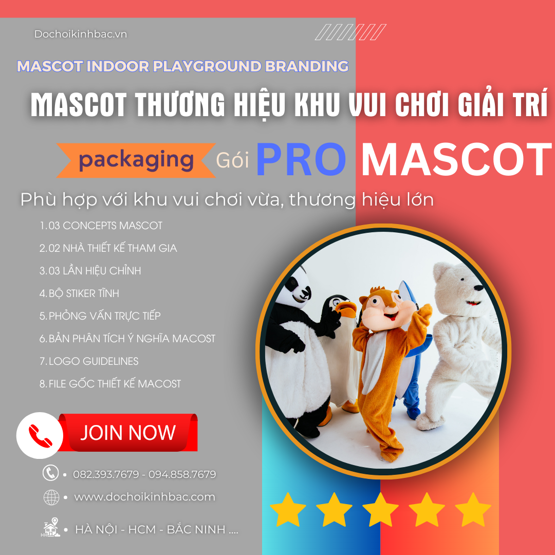 Mascot Linh vật đại diện khu vui chơi ENTERPRISE - Phù hợp khu vui chơi lớn,Thương hiệu lớn mạnh - nhân chuỗi