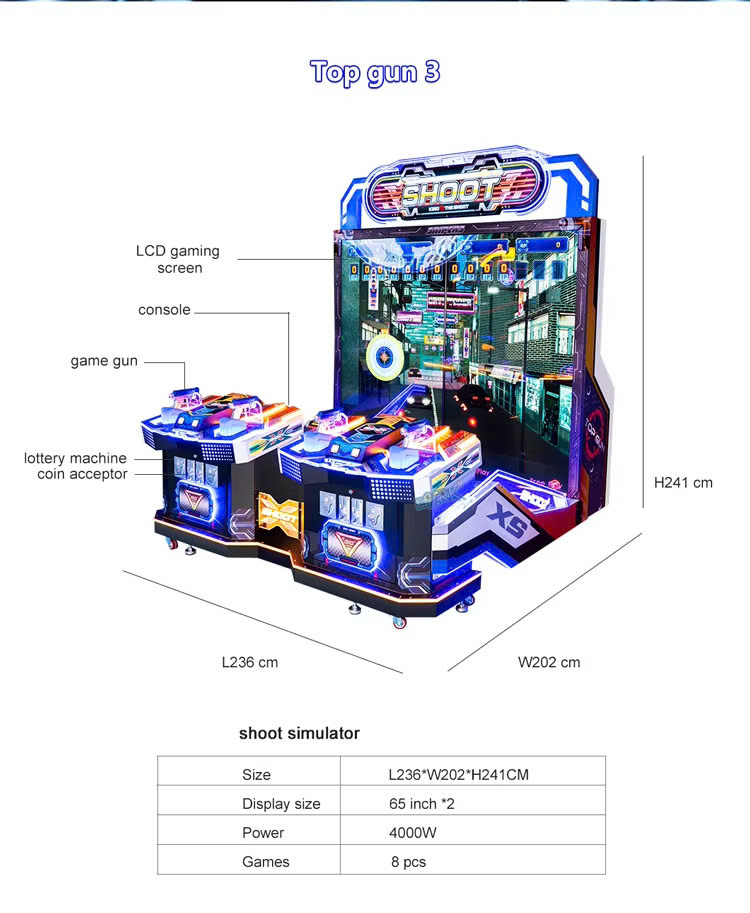 Máy game bắn súng - Máy bắn súng giải trí 4 người chơi MBSKB10 Đồ Chơi Kinh Bắc 2025