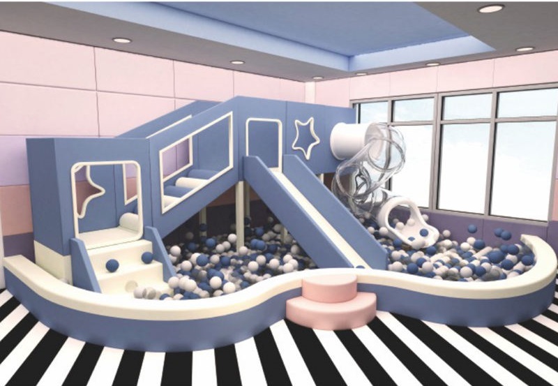 Indoor play pground KVCTE0161- Báo giá khu vui chơi liên hoàn nhà bóng cầu trượt