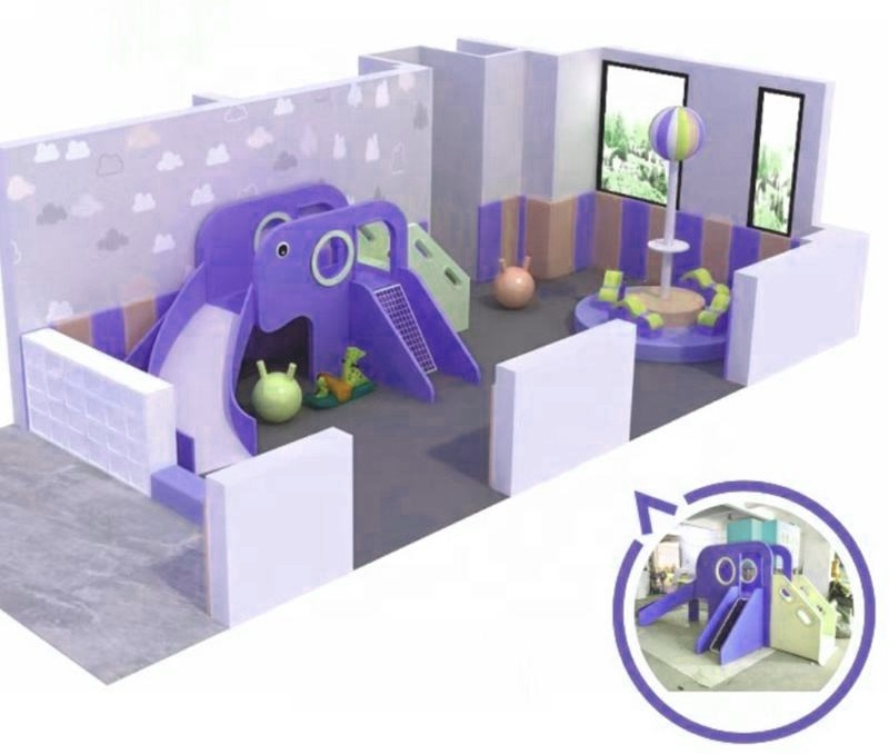 Indoor play pground KVCTE0164- Báo giá khu vui chơi liên hoàn nhà bóng cầu trượt