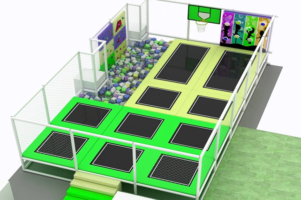 Công viên bạt nhún KVCTP0156- Trampoline park Sàn nhún nhảy Model Trampoline Kinh Bắc