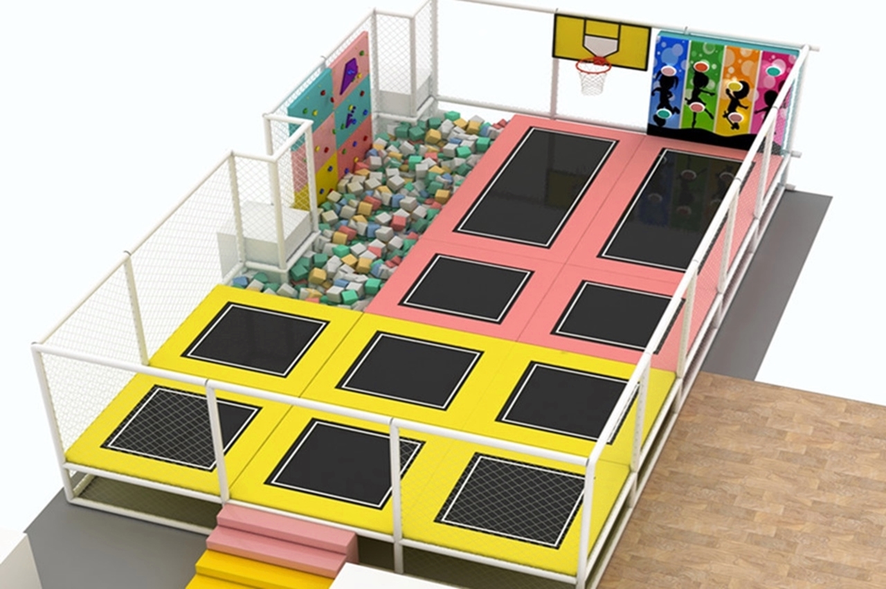 Công viên bạt nhún KVCTP0156- Trampoline park Sàn nhún nhảy Model Trampoline Kinh Bắc