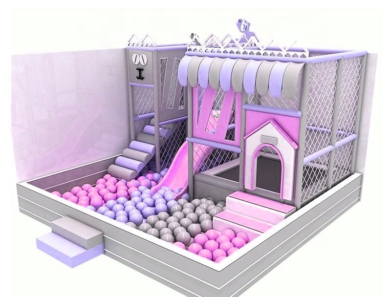 Nhà liên hoàn KVCTE0187- Báo giá nhà bóng cầu trượt liên hoàn- Indoor play ground Đồ chơi kinh bắc