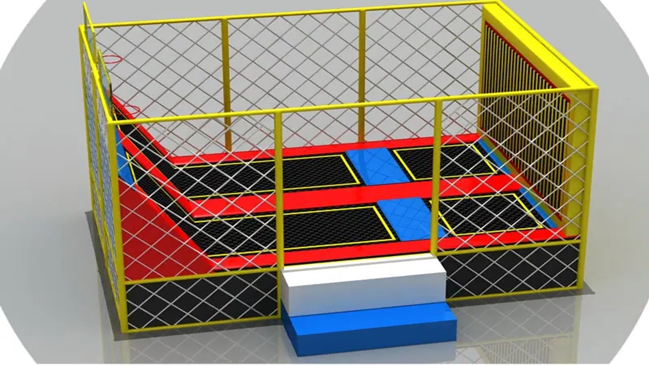 Báo giá Mô hình Sàn nhún trampoline dính tường Model trampoline KVCTP0126