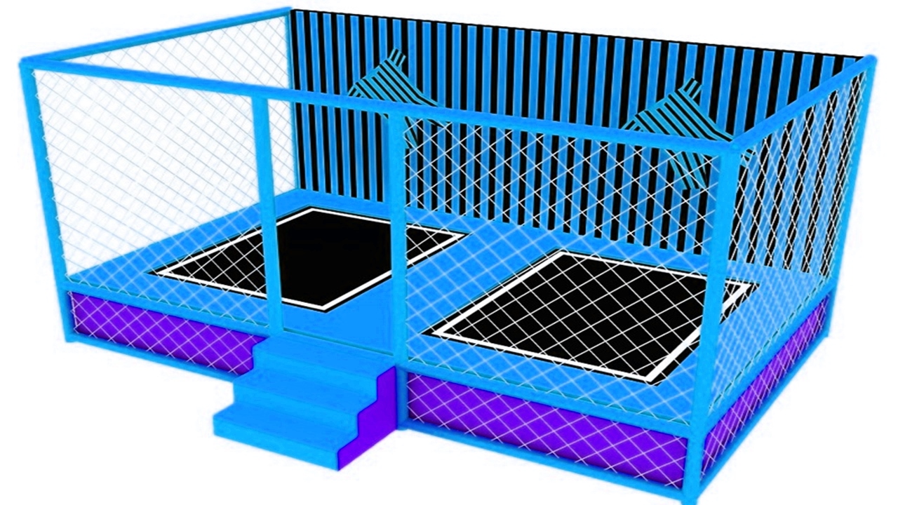 Báo giá Mô hình Trampoline vui chơi nhún nhảy sàn dính tường Model trampoline KVCTP0129