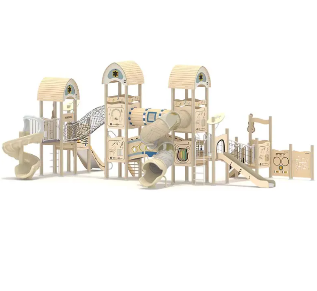 Cầu trượt liên hoàn gỗ LHGOKB10 Dochoikinhbac Giải trí siêu hấp dẫn từ khu vui chơi trẻ em