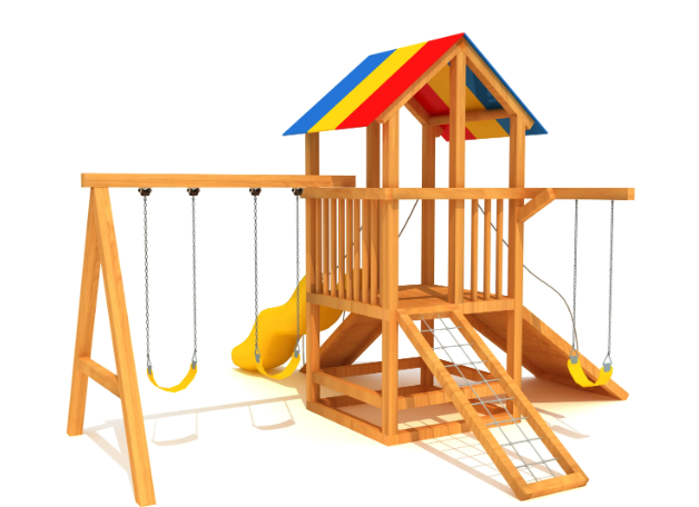 Cầu trượt liên hoàn gỗ LHGOKB11 Dochoikinhbac Giải trí siêu hấp dẫn từ khu vui chơi trẻ em